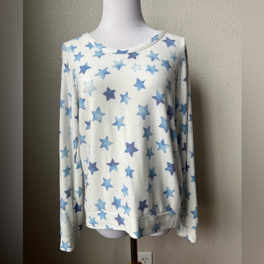 Chaser Indigo Stars Long Sleeve Top, M